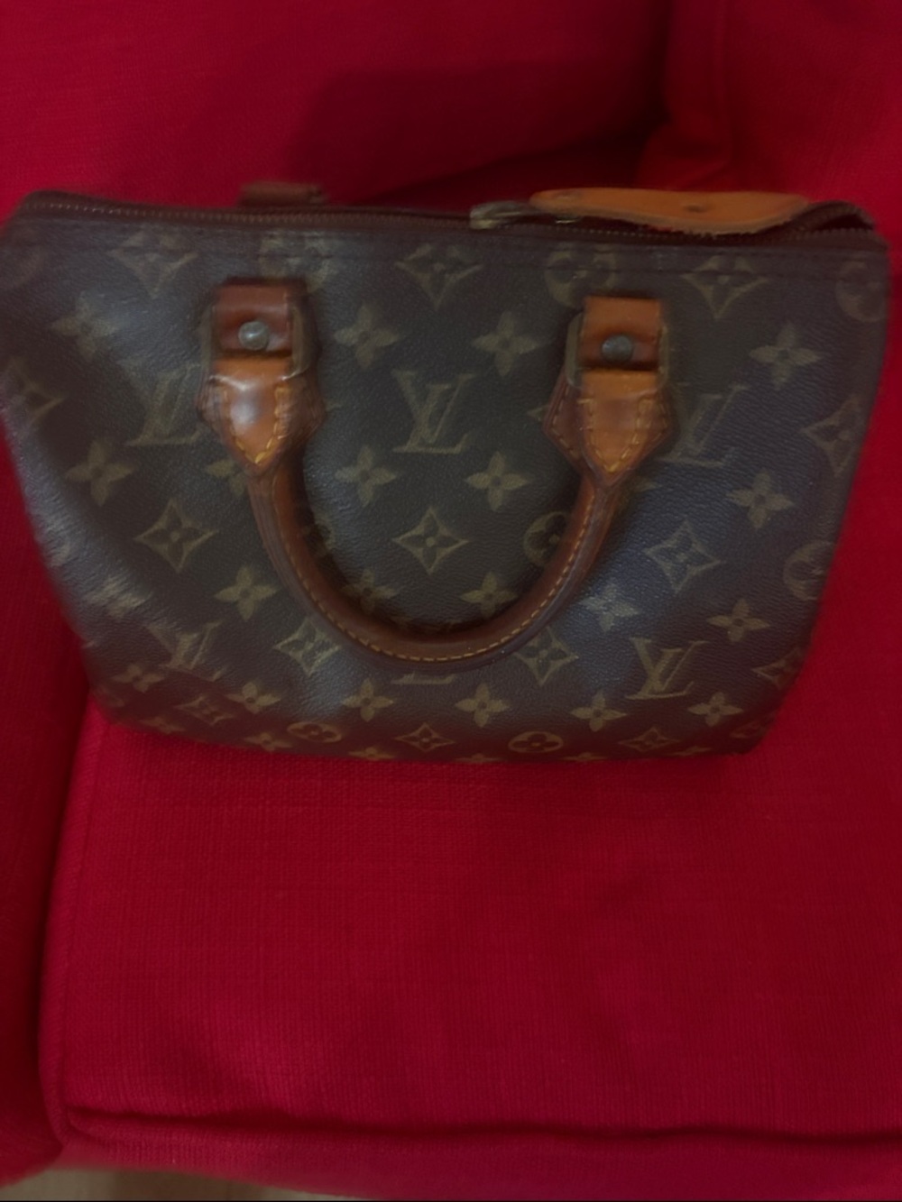 Louis Vuitton Brown Monogram Mini Speedy Satchel 25